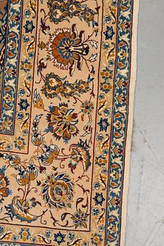 A rug, Old Esfahan, part silk, ca 242,5 x 149 cm.