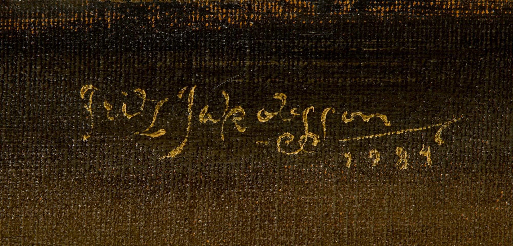 Fritz Jakobsson, olja på duk, signerad och daterad 1984.