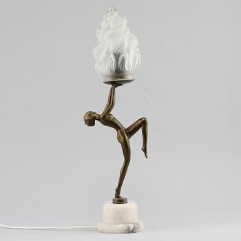 BORDSLAMPA, art deco-stil, omkring 1900-talets mitt.
