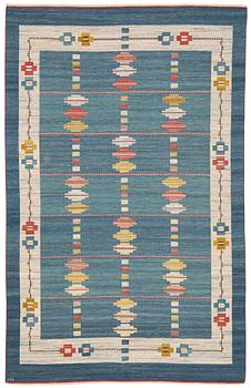 55. A carpet, flat weave, ca 291,5 x 186 cm, signed MM.