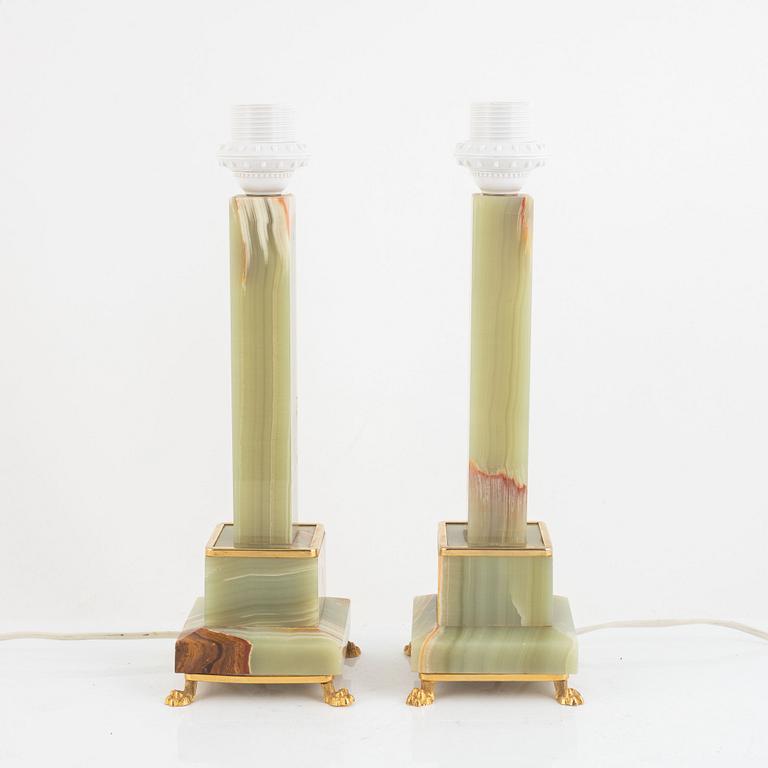 Bordslampor, ett par, Volterra, Italien, 1900-talets tredje kvartal.