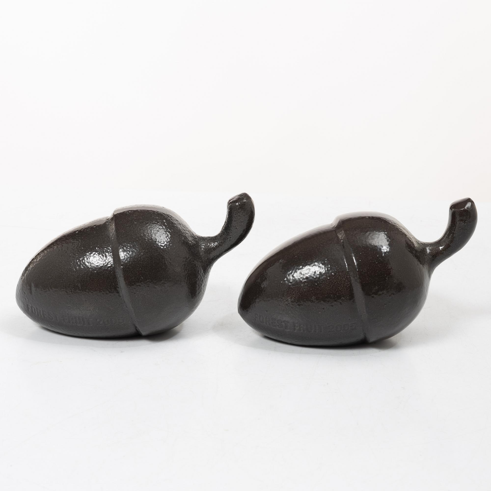 Eva Schildt and Maja Sten, doorstops, a pair, “Ekollon”, Firma Svenskt Tenn.