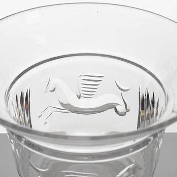 Ewald Dahlskog, a 'Sjöhästen' bowl, Kosta, 1926-29.