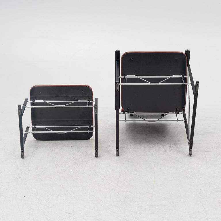 Yrjö Kukkapuro, armchair with footstool, "A500 series", Avarte, Finland.