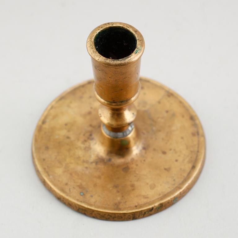 LJUSSTAKE, mässing, barock, 1700-tal.