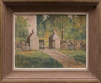 UUNO SOLDAN, öljy kankaalle, signeerattu.