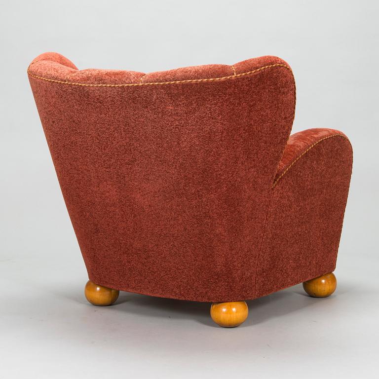 Märta Blomstedt, fåtölj, Aulanko-modellen. Formgiven 1939.