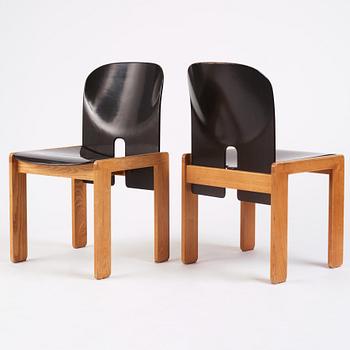 Afra & Tobia Scarpa, a set of four chairs model "121", Cassina, Italy, post 1965.