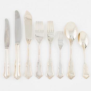 A 96-piece silver flat wear set, 'Harmoni', MGAB, Sweden, 1979-87.