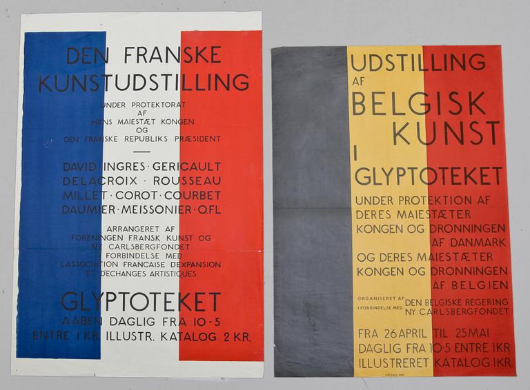 UTSTÄLLNINGSAFFISHER, 2 st, 1900-tal.