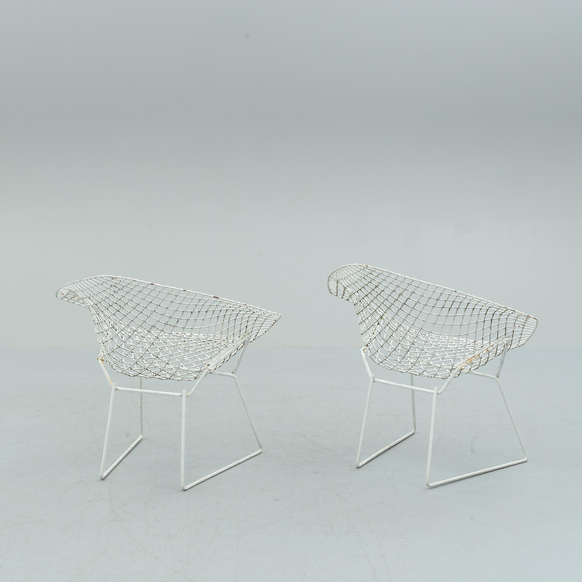 HARRY BERTOIA, STOLAR, ett par, "Diamond Chair", 1950-/1960-tal.