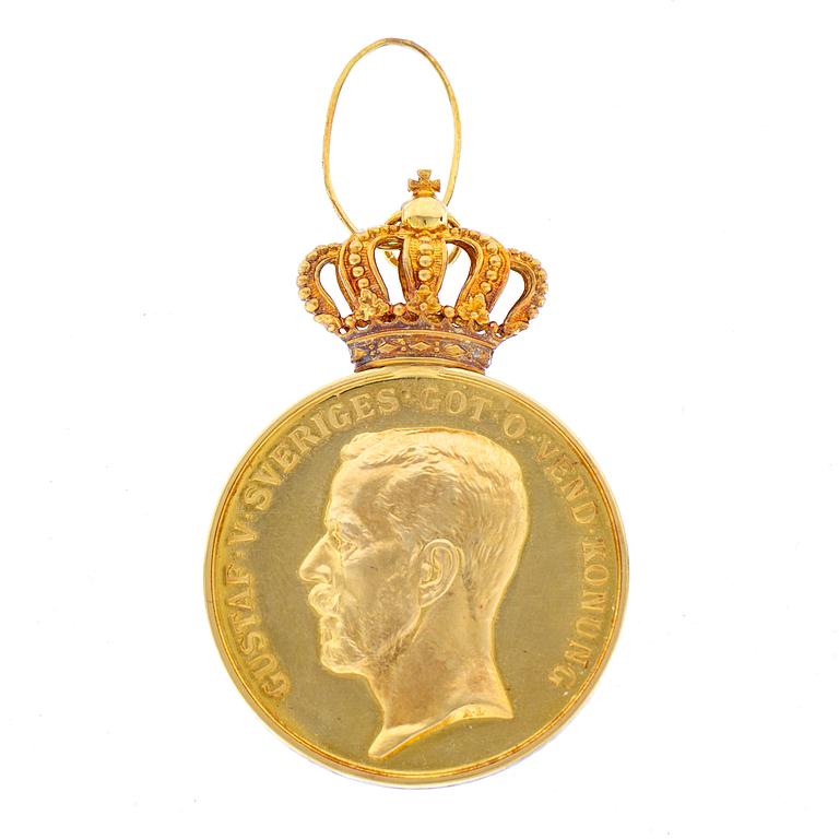 Medal "For Loyalty and Diligence" Gustaf V 1944 gold.