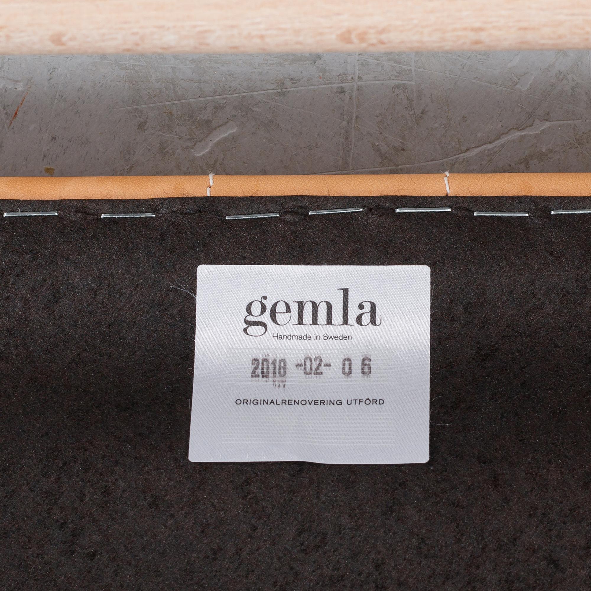 Yngve Ekström, a beech and leather 'Gracell' chair, Gemla, Diö.