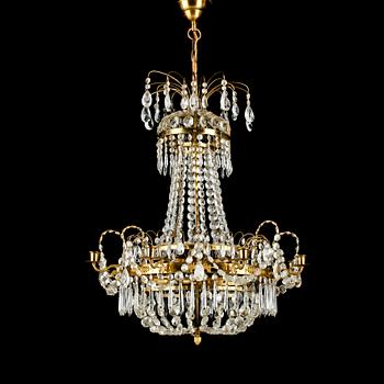 LJUSKRONA, gustaviansk stil, 1900-talets första hälft. Höjd ca 70 cm.