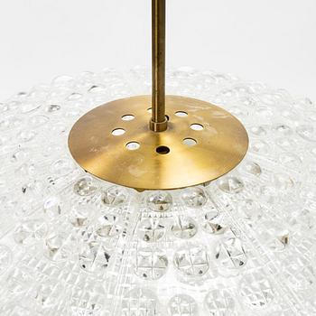 Carl Fagerlund, a glass and brass ceiling light, 1960's/70's.