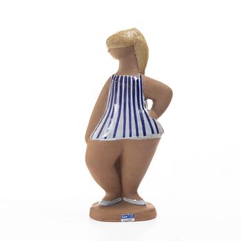 Lisa Larson, figurin, stengods, "Dora", ur serien "ABC-flickor", Gustavsberg.