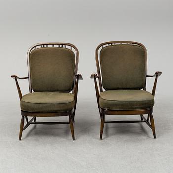 ERCOL FURNITURE, fåtöljer, ett par, 1900-talets andra hälft.