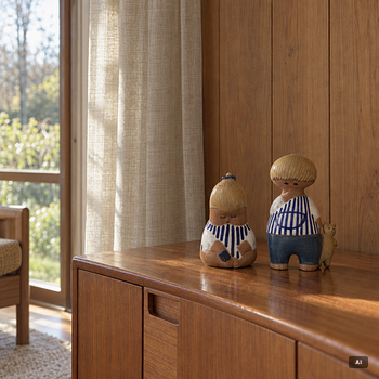 Lisa Larson, Two figurines, “Larsons ungar”, Gustavsberg.