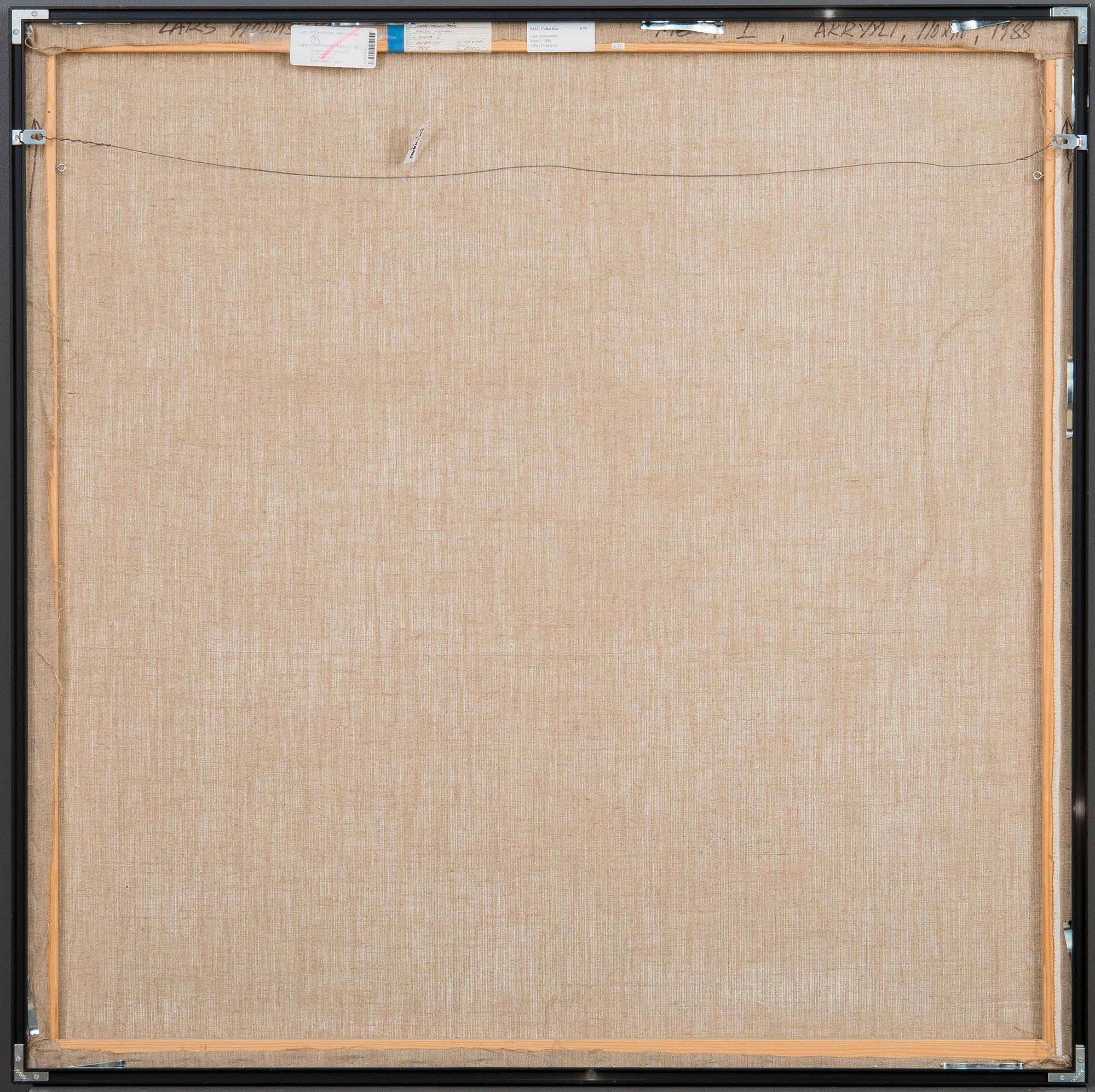 LARS HOLMSTRÖM, akryl på duk, signerad och daterad -88.