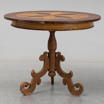 A painted table, second half of the 19th Century.