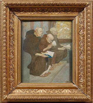 GUSTAF ADOLF TENGGREN, blandteknik, signerad.