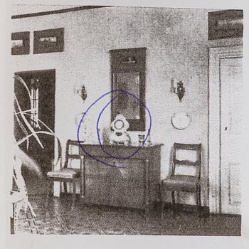 Bordspendyl, fajans, Delft, Holland, sent 1800-tal.