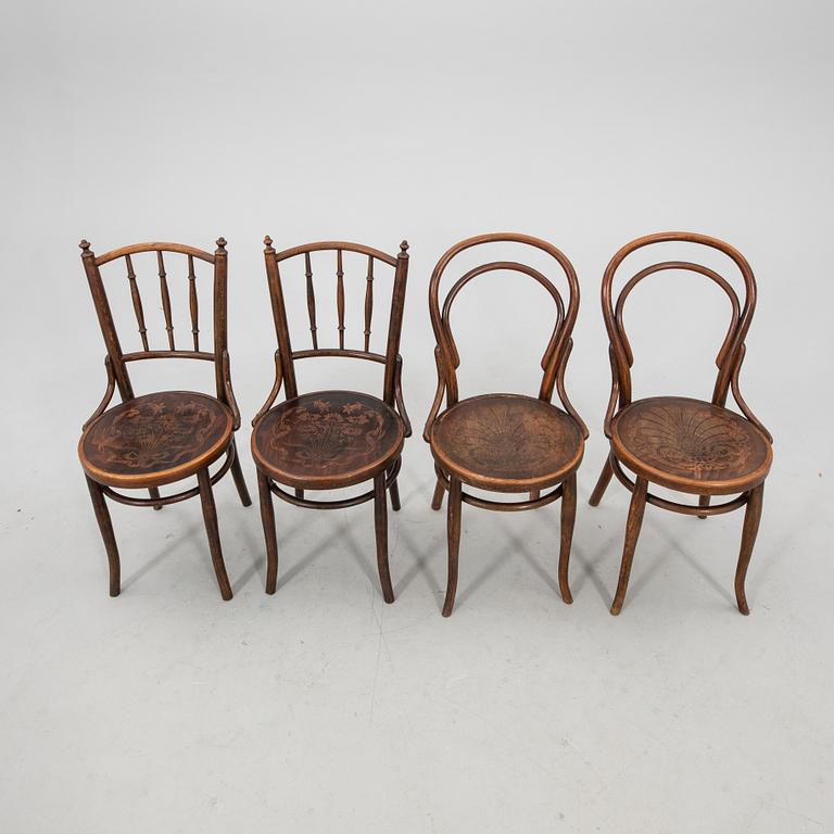 Stolar 4 st Thonet och Mundus, 1900-talets första hälft.