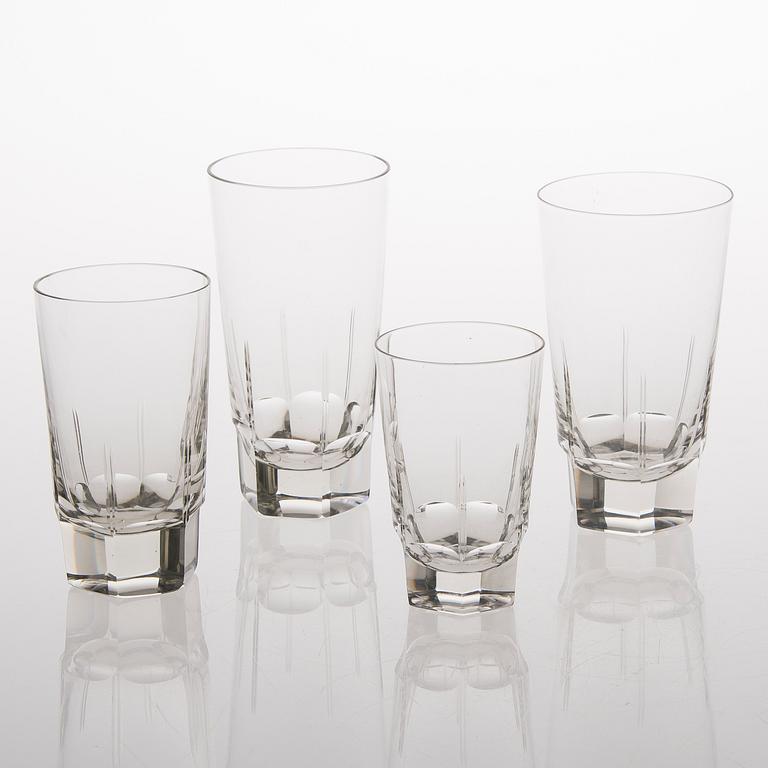 A 38-piece set of glassware from the first half of the 20th Century.