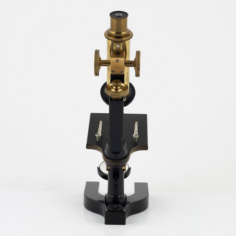 A microscope with accessories, Bausch & Lomb Optical Co. Rochester N.Y, early 20th Century.