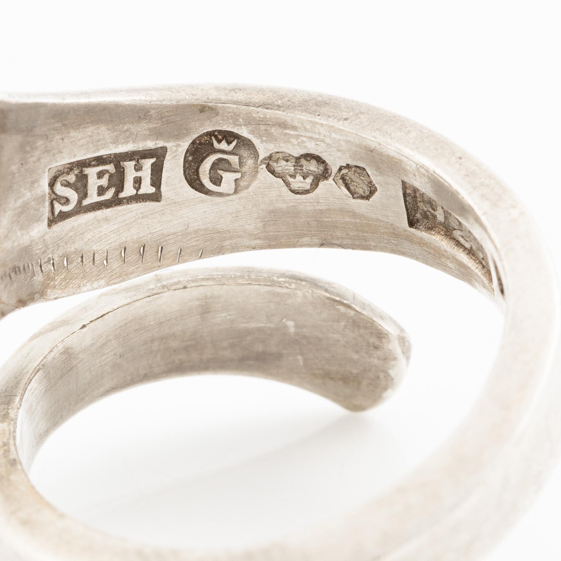 Sven-Erik Högberg, ring, silver, Göteborg 1985.