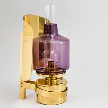 A brass wall light by HANS AGNE JAKOBSSON, Markaryd Sweden.