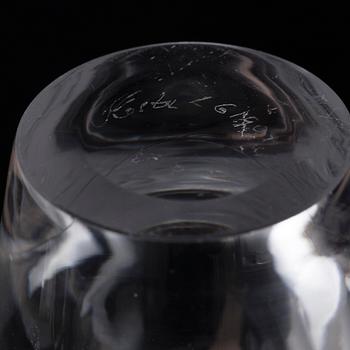 VICKE LINDSTRAND, a glass vase, Kosta.