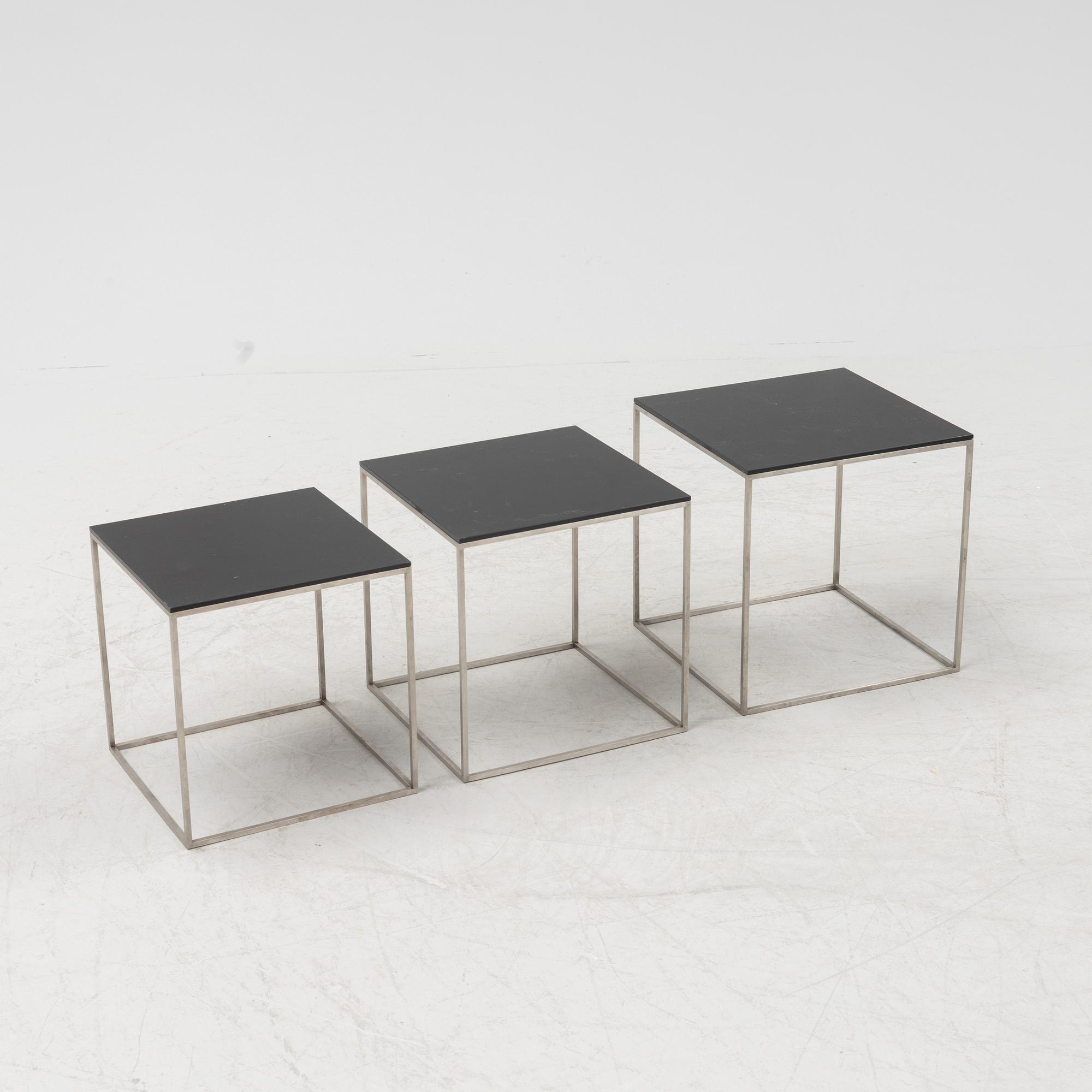 Poul Kjaerholm, a 'PK-71' nest table from Fritz Hansen, 2008.