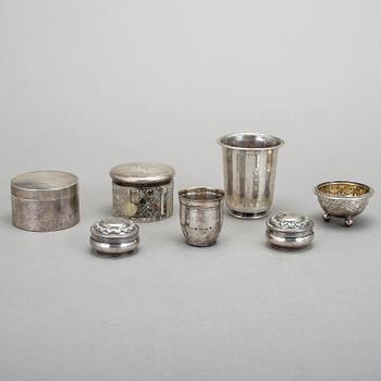 PARTI SILVER, 6 st, Sverige, 1800-1900-tals. Vikt ca 284,6 g.
