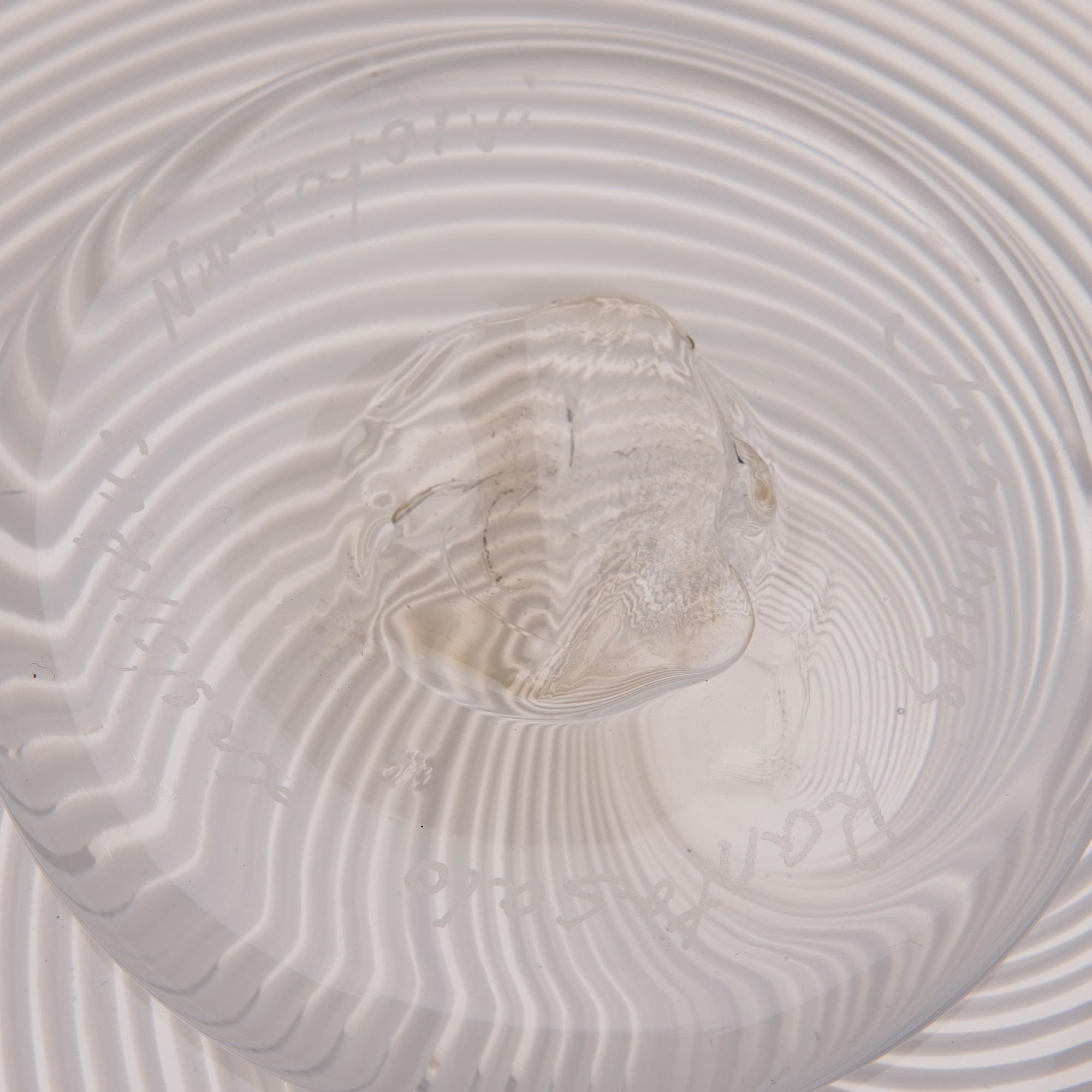 SKÅL, glas, signerad Johannes Rantasalo, Lasisirkus, Nuutajärvi.