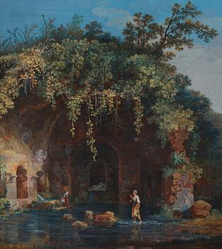 Carl Ludwig Hackert, The Fountain Egeria near Rome.