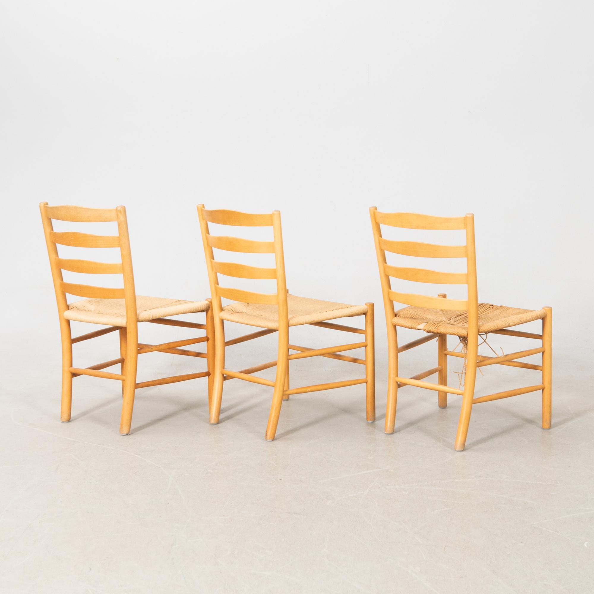 Kaare Klint, chairs, 6 +1 pcs, "The Church Chair", Denmark, second half of the 20th century.