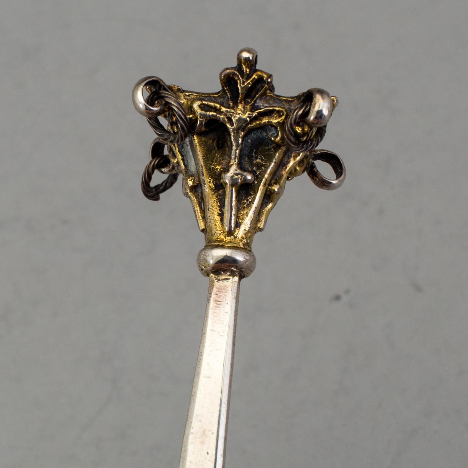 CASIMIR FRIEDRICH MEIDT, Karlskrona (v. 1712-1723(-44)), Supsked med kronknopp, silver.