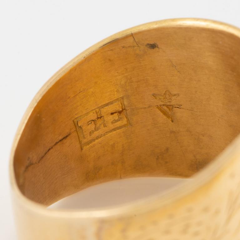 Thimble, ring, sleeve, 18K gold.
