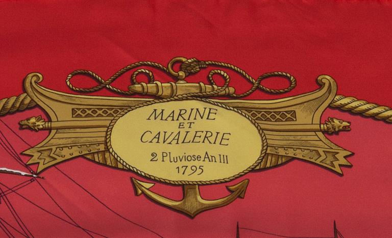 SCARF, siden, "Marine et Cavaliere", design Ledoux, Hermès, Paris.