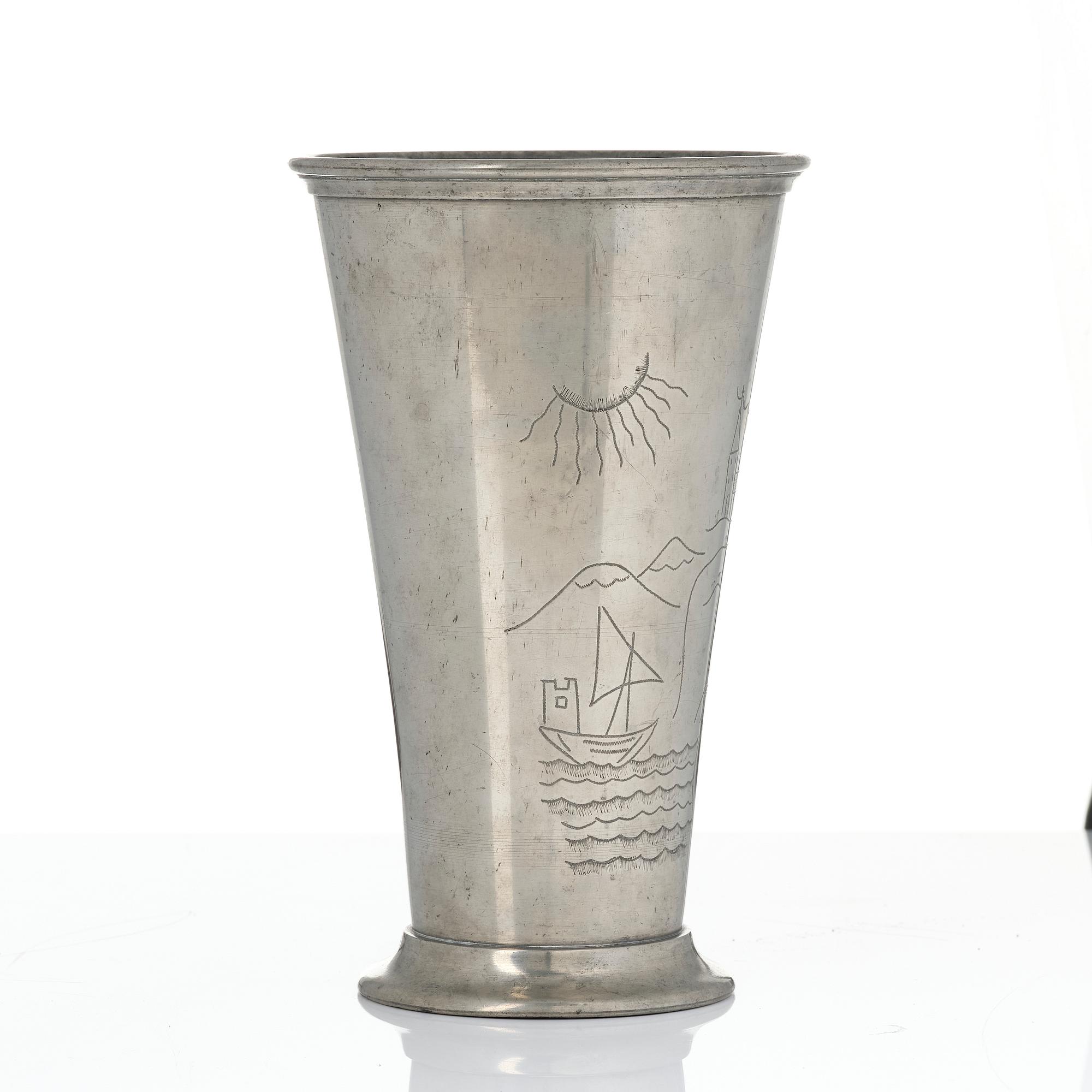 Nils Fougstedt, a set of two vases, Firma Svenskt Tenn, Stockholm, 1927-28.