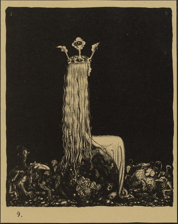 John Bauer, "Prinsessan och småtrollen".