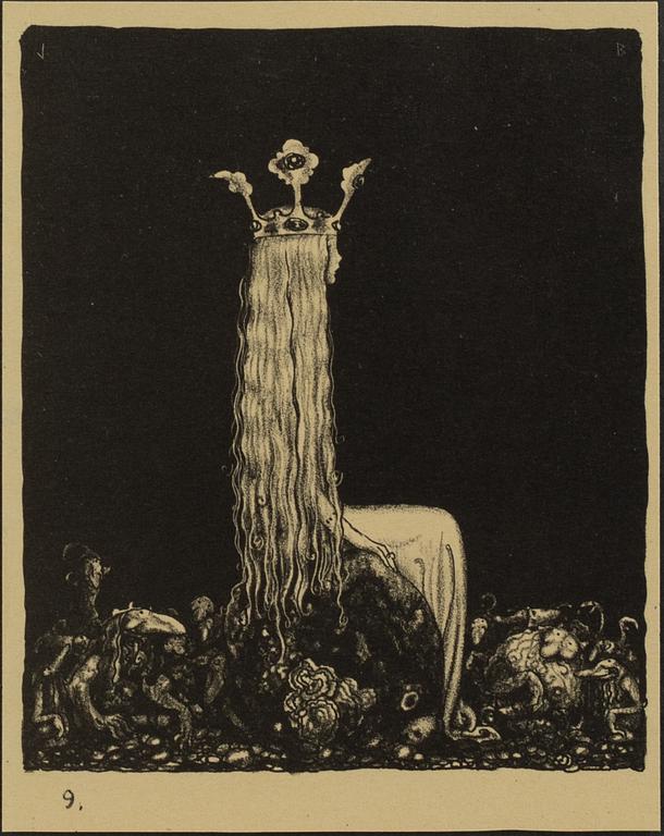 John Bauer, 'Prinsessan och småtrollen'.