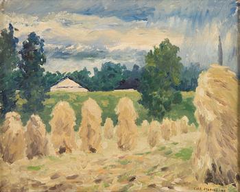 Harry Christian Sibelius, Landscape with Sheaves.