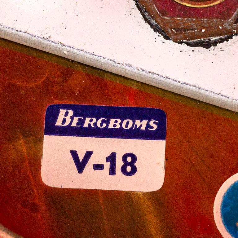 BERGBOMS, vägglampor, ett par, "V-18", 1900-talets andra hälft.