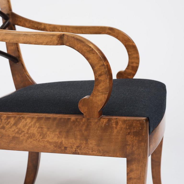 Carl Malmsten, a pair of armchairs, Swedish Grace, Svenska Möbelfabrikerna Bodafors, 1920s,.