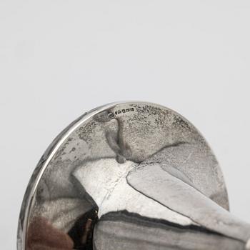 Candelsticks, a pair, silver, MGAB, Uppsala, 1964.