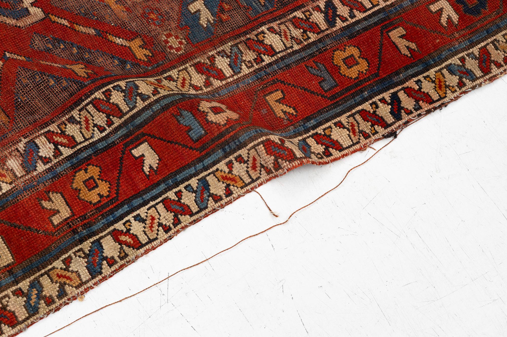 Matta, Kazak, antik, 1800-talets andra hälft. ca 205 x 105 cm.