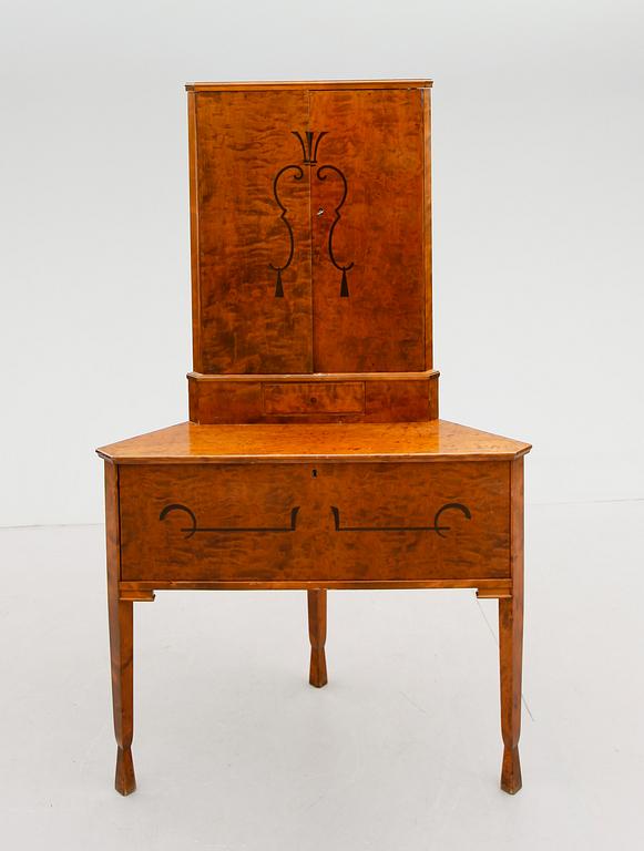 HÖRNSKÅP, art déco, 1930-tal.
