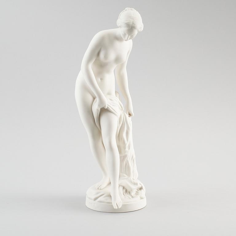 FIGUR, parian, efter Falconet, Gustafsberg 1918.